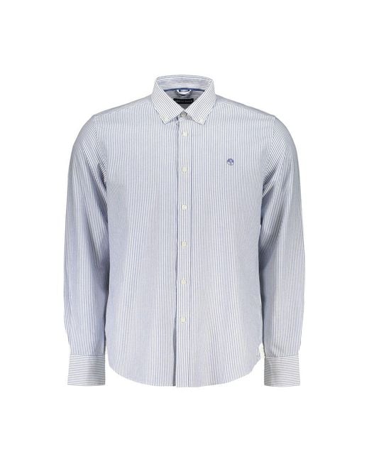 North Sails Blue Cotton Men's Shirt for men