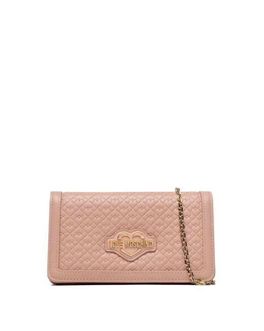Love Moschino Pink Love Clutch Bag