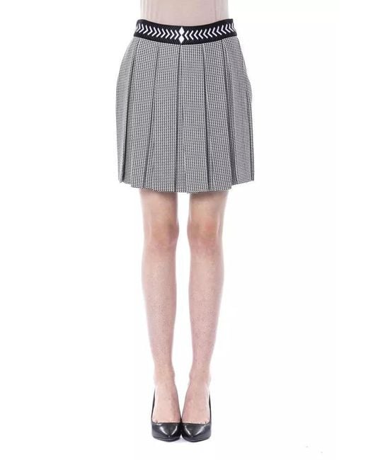Byblos Gray Chic Monochrome Tulip Skirt
