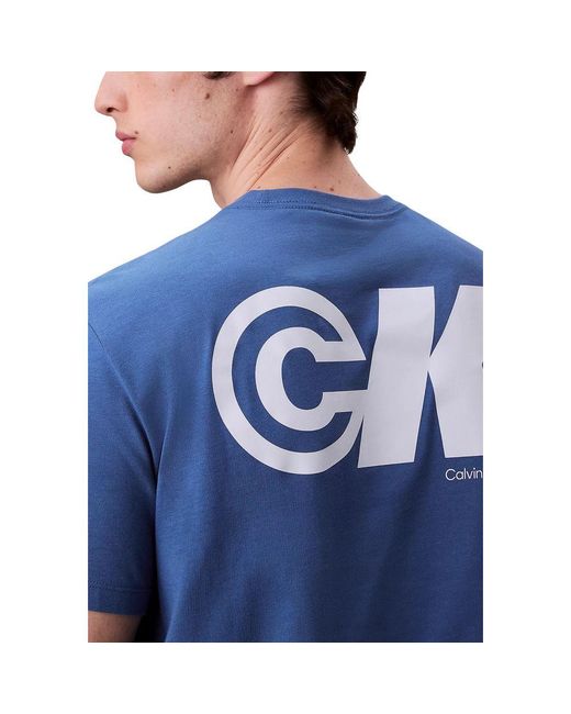 Calvin Klein Blue Cotton T for men