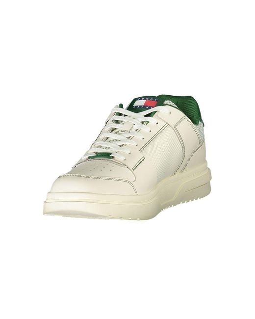 Tommy Hilfiger Green Leather Sneaker for men