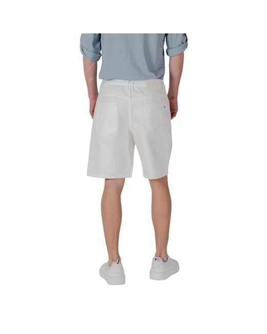 Gianni Lupo Gray Cotton Bermuda for men