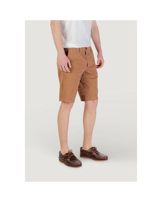 Borghese Brown Cotton Bermuda for men