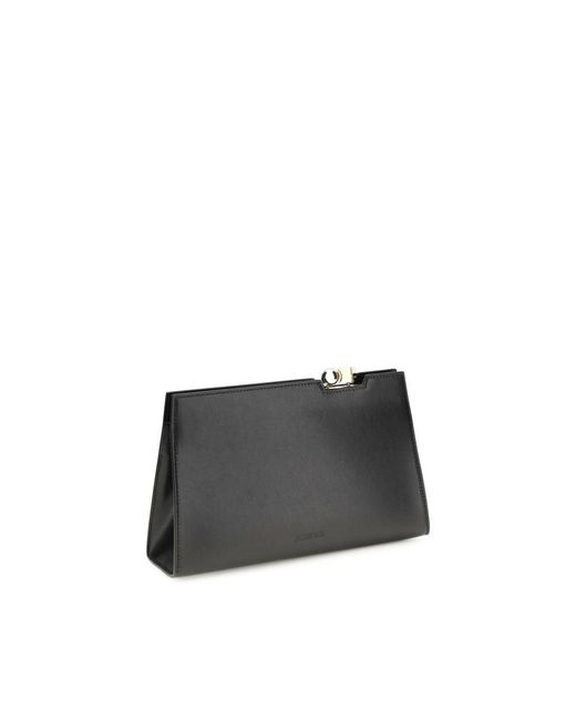 Jacquemus Black Calf Leather Bos Taurus Shoulder Bag