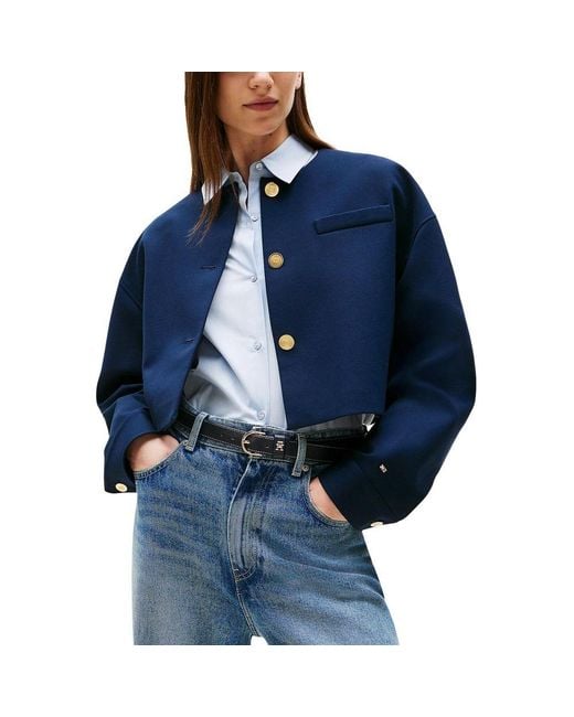 Tommy Hilfiger Blue Viscose Blazer