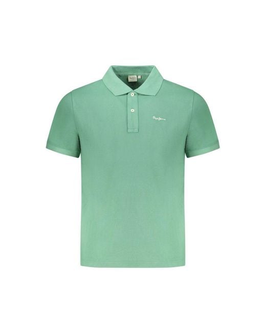 Pepe Jeans Green Verde Organic Cotton Mens Polo Shirt for men
