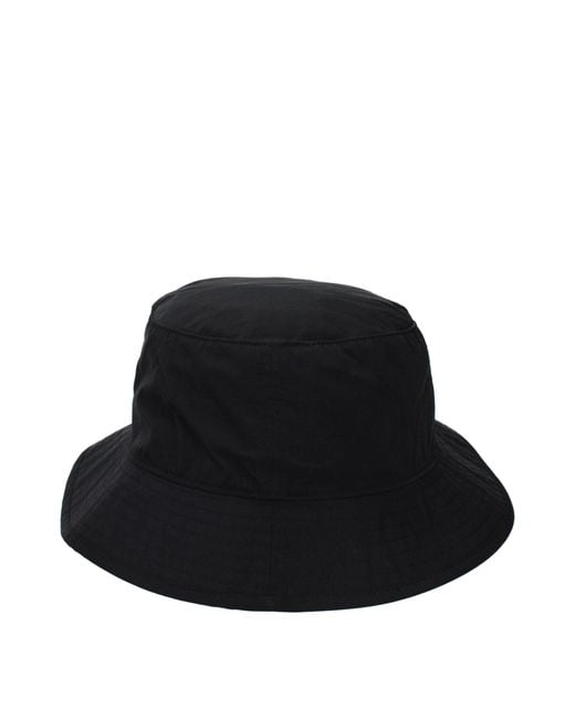 C P Company Black Polyamide Bucket Hat for men