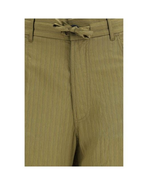 DARKPARK Green Bicolor Modal Casual Pants