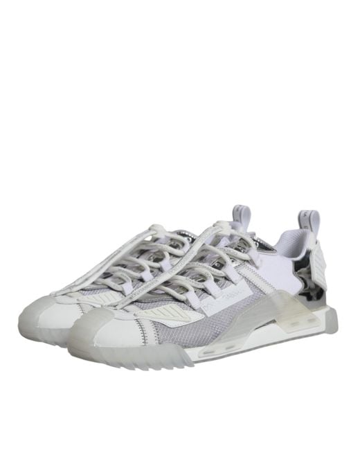 Dolce & Gabbana White Mesh NS1 Low Top Sports Sneaker Shoes main image 1