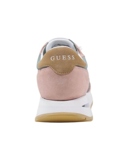 Guess White Multicolor Polyester Athletic Sneakers