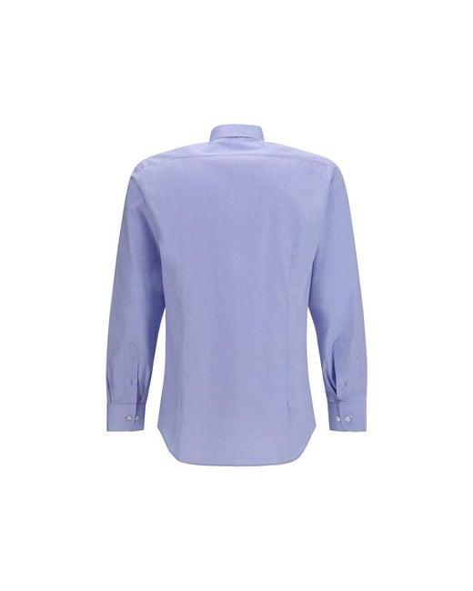 Etro Blue Cotton Dress Shirt for men