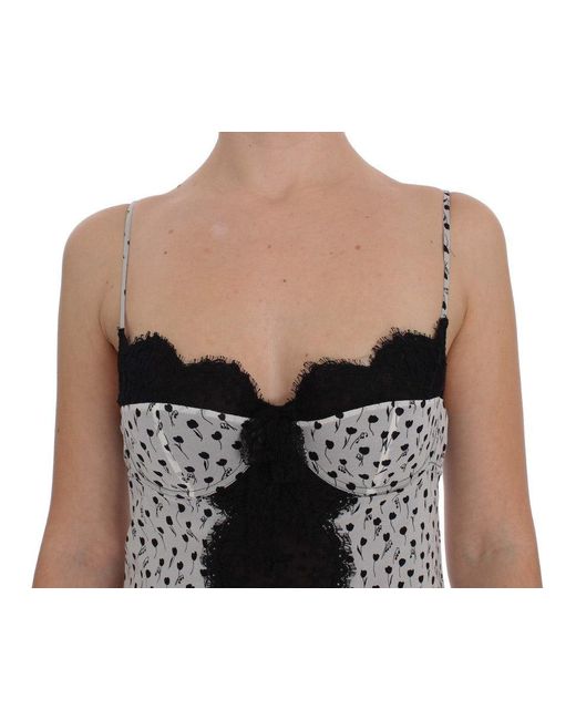 Dolce & Gabbana Black Silk Lace Babydoll Lingerie Top