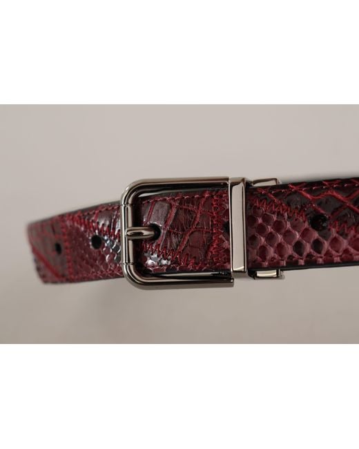 Dolce & Gabbana Black Elegant Exotic Leather Belt