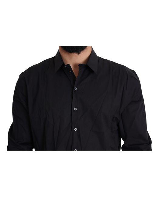 Dolce & Gabbana Blue Elegant Slim Fit Dress Shirt for men
