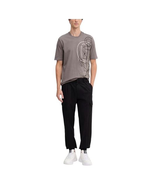 ARMANI EXCHANGE Black Polyester Casual Pants for men