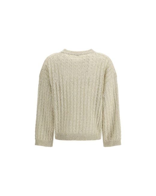 Brunello Cucinelli Natural Beige Linen Sweatshirt