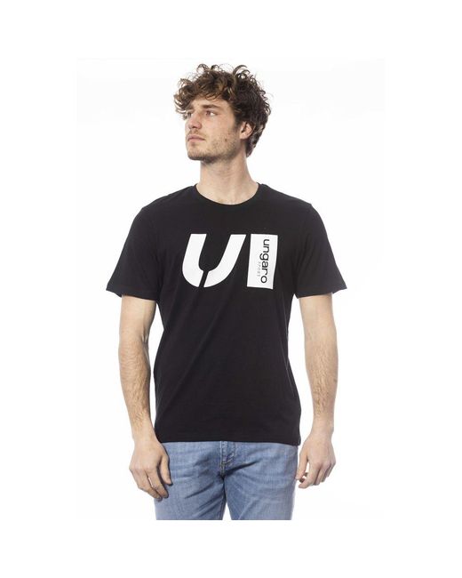 Ungaro Sport Black Cotton T-Shirt for men