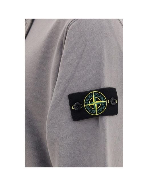 Stone Island Gray Cotton Sweatshirt for men