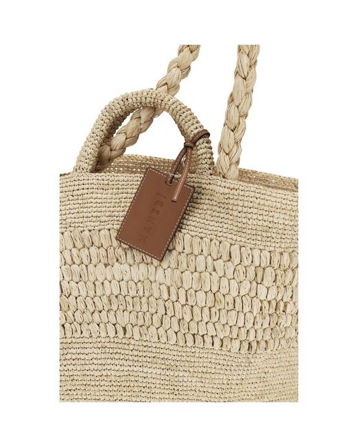 Manebí Natural Beige Raffia Handbag