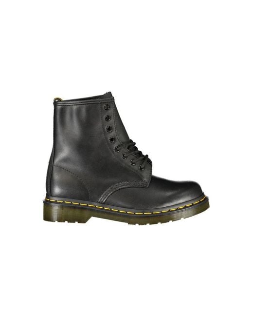 Dr. Martens Black Leather Unisex Ankle Boot