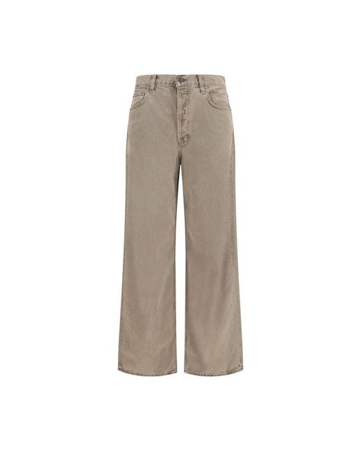 Agolde Gray Brown Cotton Casual Pants