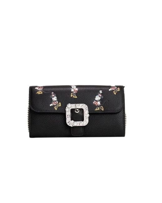 Kate Spade X Disney Black Leather Minnie Mouse Wallet Crossbody Bag