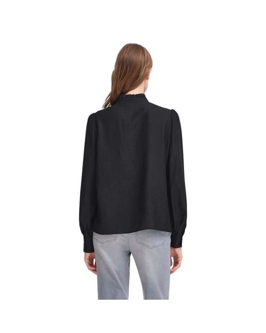 Ichi Black Viscose Blouse