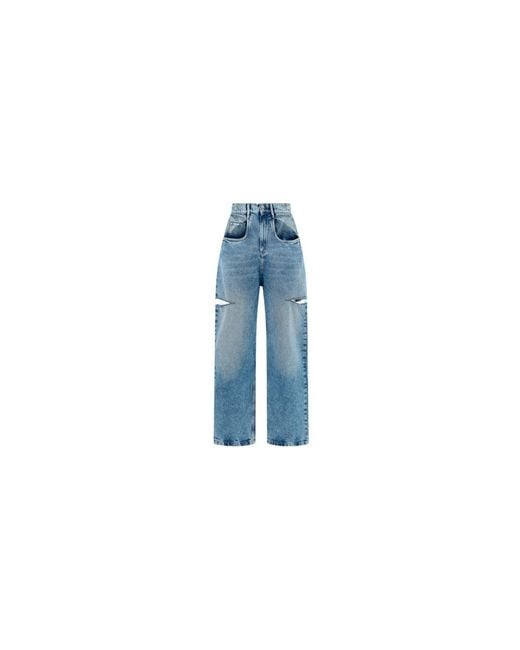 Maison Margiela Blue Cotton Straight