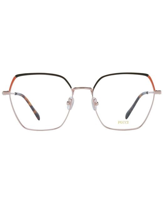 Emilio Pucci Metallic Rose Gold Metal Glasses (frames)