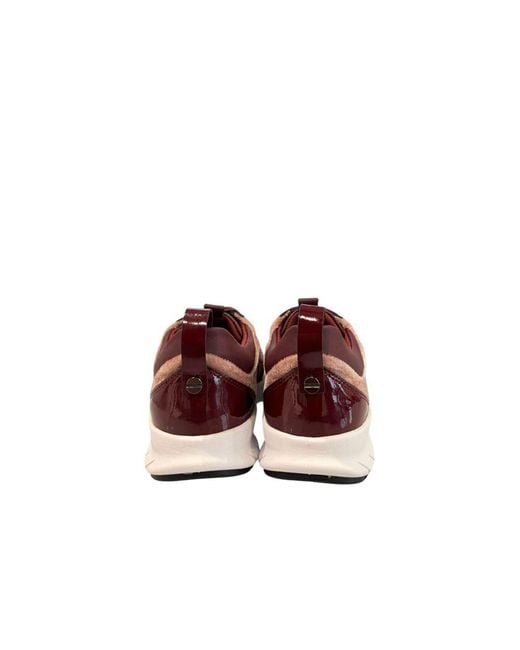 Borbonese Red Fabric Sneakers