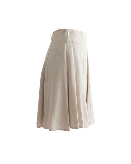 Trussardi Gray Beige Viscose Skirt