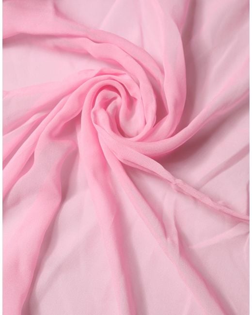 Dolce & Gabbana Pink Silk Sash Neck Wrap Shawl Scarf for men