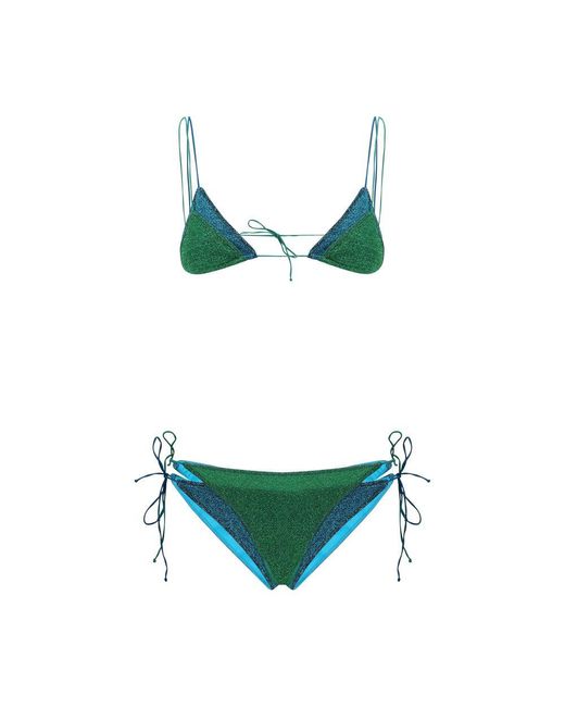 Oseree Green Lumiere Bicolor Swimsuit