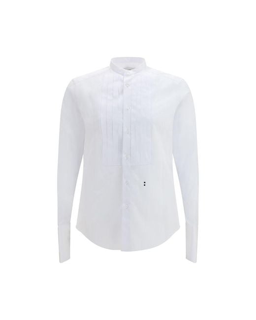 Fendi White Cotton Dress Shirt for men