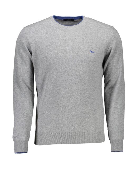Harmont & Blaine Gray Elegant Sweater With Contrasting Accents for men