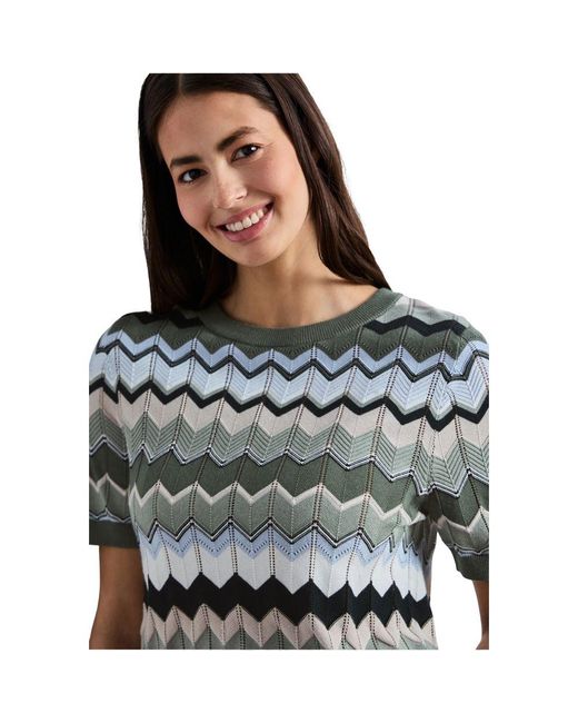 Street One Gray Green Viscose Sweatshirt
