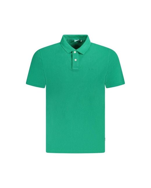 Pepe Jeans Green Cotton Polo Shirt for men