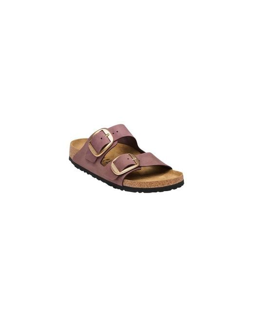 Birkenstock Pink Multicolor Leather Flat Sandals