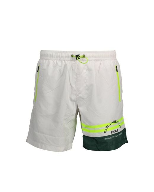 Karl Lagerfeld Gray Polyester Swim Boxer for men