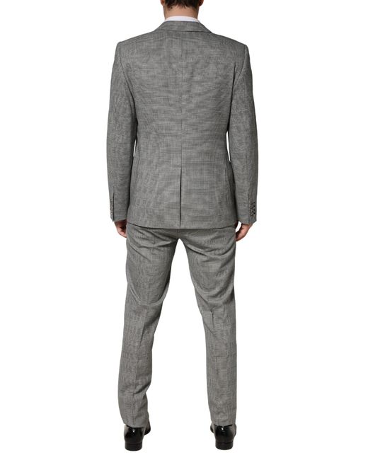 Dolce & Gabbana Gray Martini Single Breasted Formal 2pc Suit for men