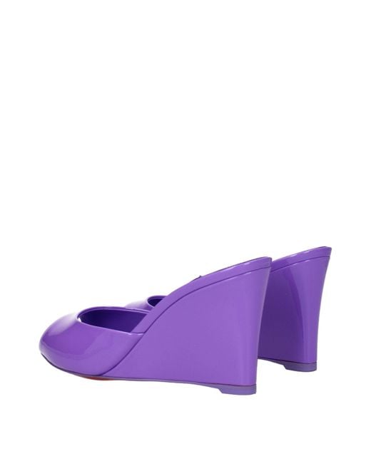 Christian Louboutin Purple Leather Wedge for men