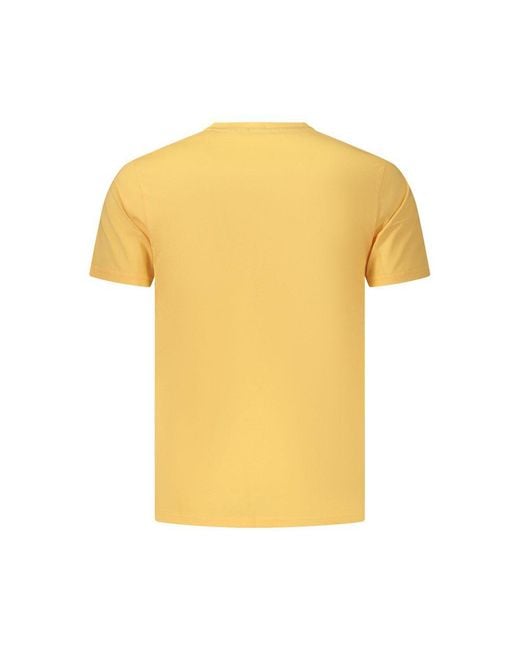 COVERI MOVING Yellow Orange Cotton Mens T for men