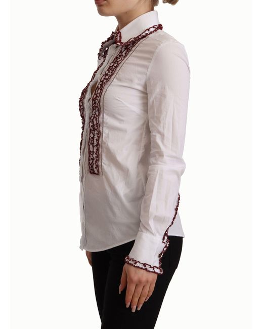 Dolce & Gabbana Multicolor Elegant Cotton Long Sleeve Polo Top