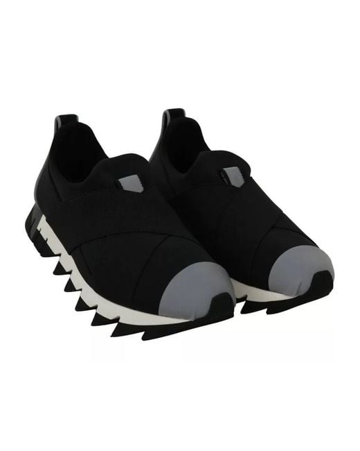Dolce & Gabbana Black Slipon Sneakers
