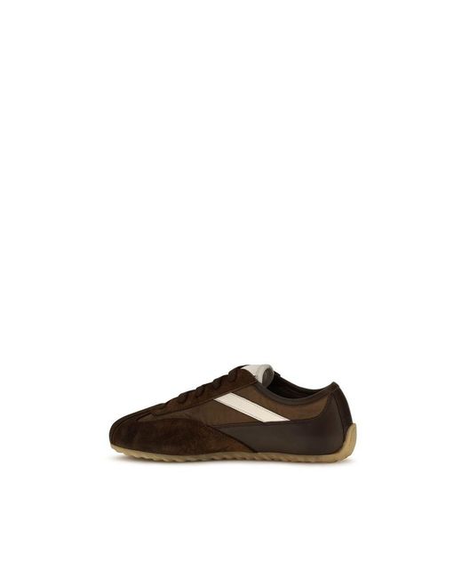 McQueen Brown Suede Leather Athletic Sneakers