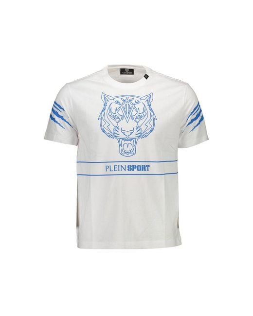 Philipp Plein Blue Cotton T-Shirt for men