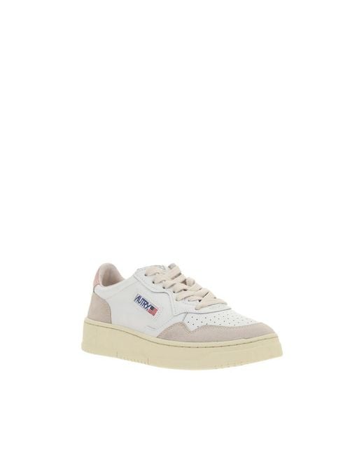 Autry White Leather Low Top Sneakers