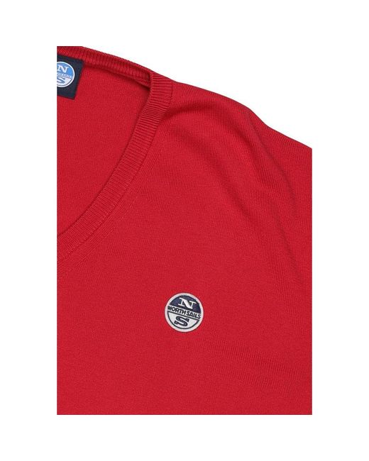 North Sails Red Multicolor Cotton Sweatshirt for men