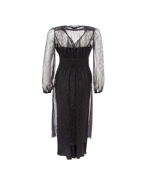 Lardini Black Elegant Nylon Dres