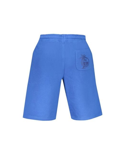 North Sails Blue Cotton Men's Sweatpants for men